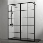 Mampara cristal fijo SCREEN XXL BLACK CHESS